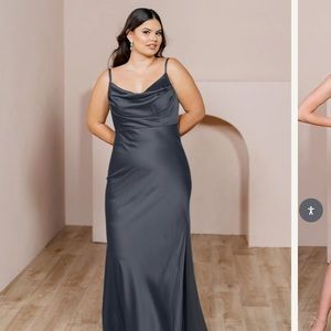 Black, Skye Satin Bridesmaid Dress OR guest dress!
